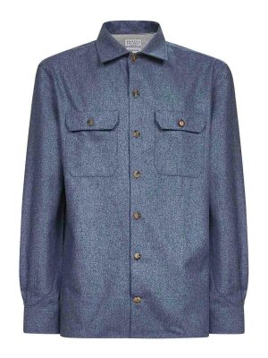 BRUNELLO CUCINELLI: Hemden - Hemd - Blau