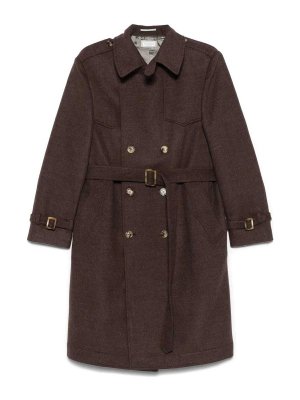 BRUNELLO CUCINELLI: Trenchcoats - Trenchcoat - Dunkelbraun