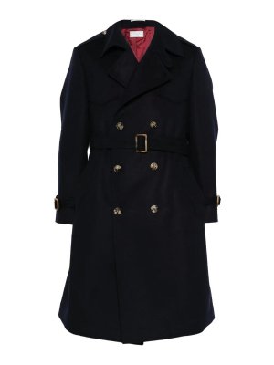 BRUNELLO CUCINELLI: Trenchcoats - Trenchcoat - Blau