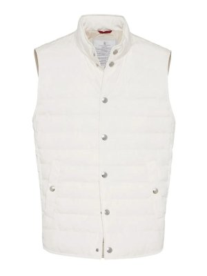 BRUNELLO CUCINELLI: Kurze Daunenjacken - Daunenjacke - Creme