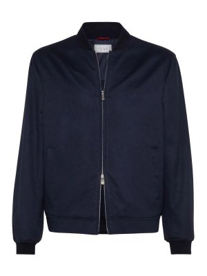 BRUNELLO CUCINELLI: Bomberjacken - Bomberjacke - Blau