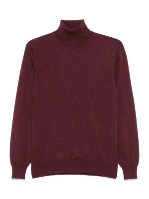 BRUNELLO CUCINELLI: Rollkragenpullover  und Polo-Ausschnitt - Rollkragenpullover - Rot