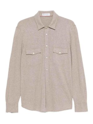 BRUNELLO CUCINELLI: Poloshirts - Poloshirt - Braun