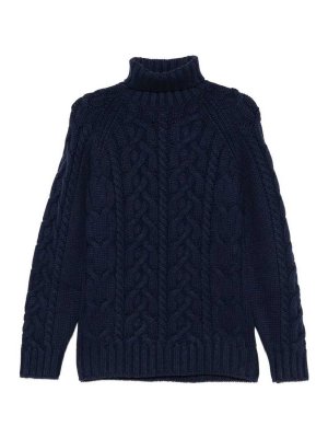 BRUNELLO CUCINELLI: Rollkragenpullover  und Polo-Ausschnitt - Rollkragenpullover - Dunkelblau