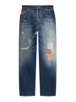 DSQUARED2: Straight Leg Jeans - Straight Leg Jeans - Dunkelblau