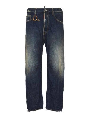 DSQUARED2: Jeans Rectos - Vaqueros Rectos - Azul Oscuro