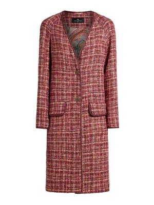 ETRO: Abrigos semilargos - Abrigo Midi - Rojo