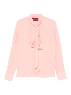 GUCCI: shirts - Crepe De Chine Bio Silk Shirt