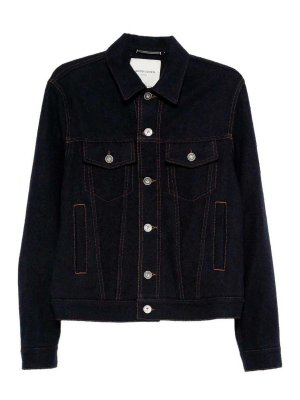 JACOB COHEN: Chaquetas de cuero - Chaqueta De Cuero - Azul Oscuro