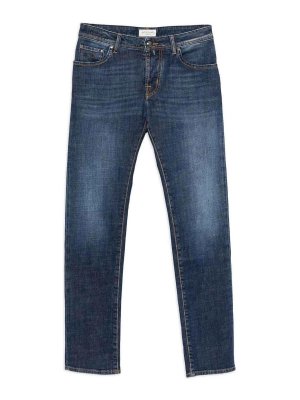 JACOB COHEN: straight leg jeans - `Nick` 5-Pocket Slim Fit Pants