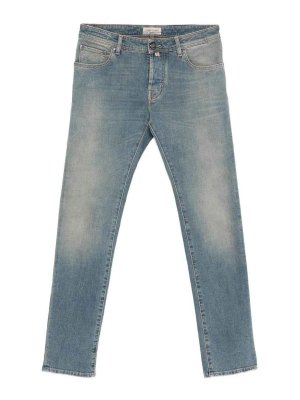 JACOB COHEN: straight leg jeans - `Nick` 5-Pocket Slim Fit Pants
