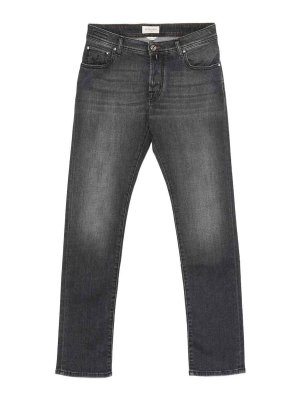 JACOB COHEN: straight leg jeans - `Nick` 5-Pocket Slim Fit Pants