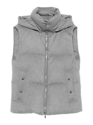 MOORER: Gilets tricot - Gilet - Gris Clair