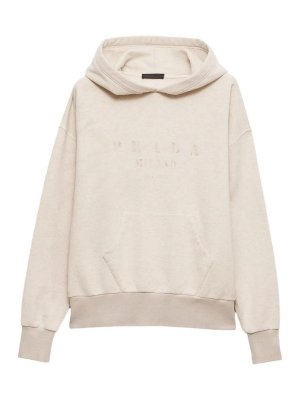 PRADA: Sweatshirts & Sweaters - Cotton Fleece Hoodie