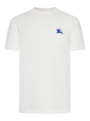 BURBERRY: maglia collo rotondo - T-shirt girocollo con logo