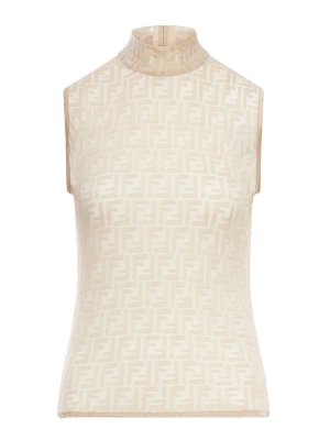FENDI: Tops & Tank tops - Ff Lace Top