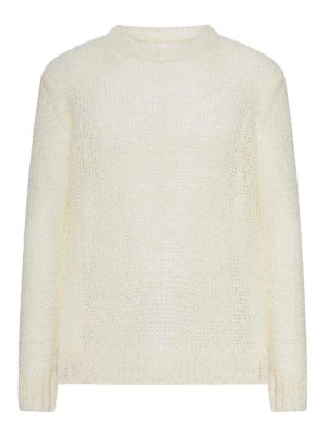 JIL SANDER: maglia collo rotondo - Maglione girocollo traforato