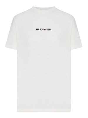 JIL SANDER: crew necks - Crew Neck Cotton T-Shirt With Logo