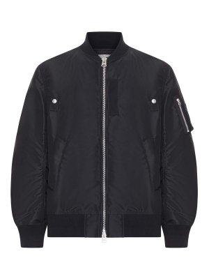 Sacai: bombers - Nylon Bomber Jacket With Zip