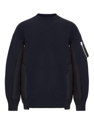 Sacai: Sweatshirts & Sweaters - Cotton Blend Sweatshirt