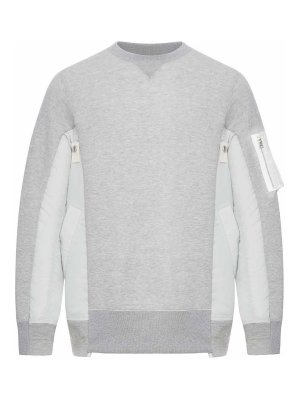 Sacai: Sweatshirts & Sweaters - Cotton Blend Sweatshirt