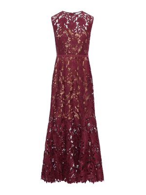 Self Portrait: knee length dresses - Guipure Lace Midi Dress