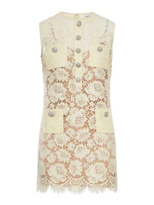 Self Portrait: crew necks - Lace Mini Dress