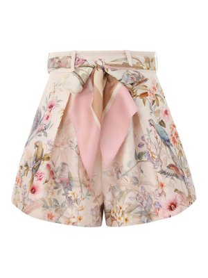 ZIMMERMANN: pantaloni shorts - Shorts Rebellion con pieghe