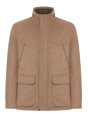 ZEGNA: Manteaux au genou - Manteau Au Genou - Couleur Chair