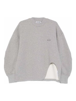 The Attico: Sweatshirts & Sweaters - Asymmetric Cotton Sweatshirt