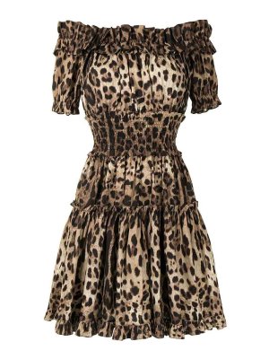 DOLCE & GABBANA: Vestidos cortos - Vestido Corto - Marrón