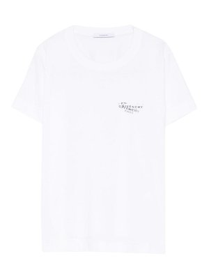 GIVENCHY: t-shirts - Logo Cotton T-Shirt
