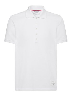 THOM BROWNE: polo - Polo in cotone