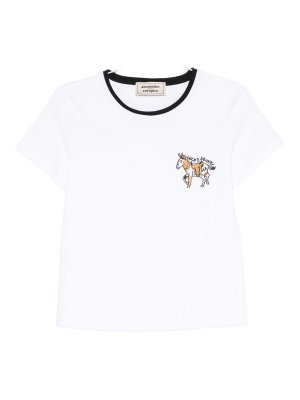 ALESSANDRO ENRIQUEZ: t-shirt - T-shirt in cotone ricamato