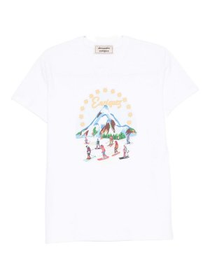 ALESSANDRO ENRIQUEZ: t-shirts - Embroidered Cotton T-Shirt