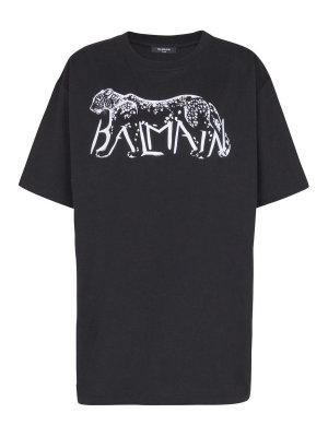 Balmain: T-shirts - T-Shirt - Noir