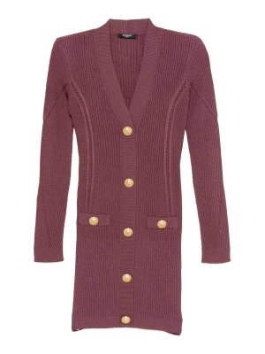 Balmain: abiti corti - Vestito  corto con scollo a V