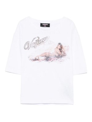 DSQUARED2: t-shirts - Logo Cotton T-Shirt