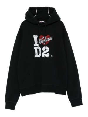 DSQUARED2: Sweatshirts & Pulls - Sweat-Shirts - Noir