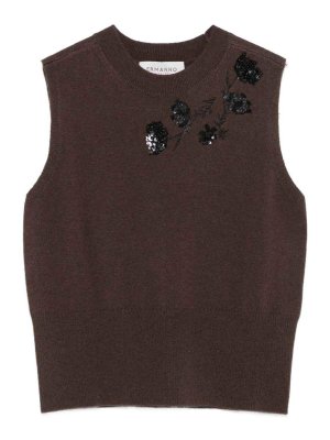 ERMANNO FIRENZE: Gilets tricot - Gilet - Marron