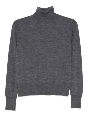 FORTE FORTE: Strickpullover mit Rundhalsausschnitt - Rundhalspullover - Grau