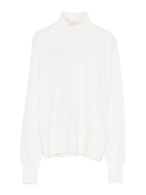 FORTE FORTE: Suéteres con cuello pico - Suéter Cuello Redondo - Blanco