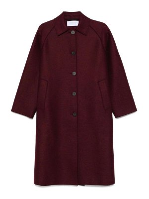 HARRIS WHARF LONDON: Abrigos semilargos - Abrigo Midi - Rojo Oscuro