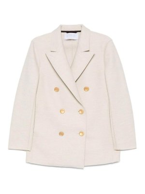 HARRIS WHARF LONDON: knee length coats - Wool Double-Breasted Coat