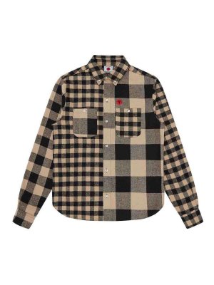 ICECREAM: shirts - Cotton Blend Checked Shirt
