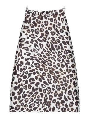 LUNATICA MILANO: Knee length skirts & Midi - Printed A-Line Skirt