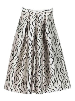 LUNATICA MILANO: Knee length skirts & Midi - Printed Midi Skirt