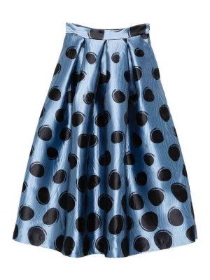 LUNATICA MILANO: Knee length skirts & Midi - Printed Midi Skirt