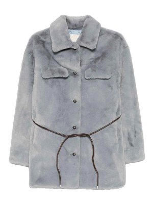 MOLLIOLLI: Abrigos de borreguito y piel  - Abrigo De Piel - Gris