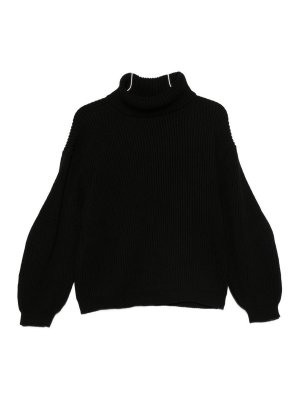 Semicouture: Pull col rond - Pull Col Rond - Noir